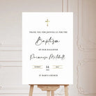 Baptism welcome sign – personalised event | custom ceremony decor