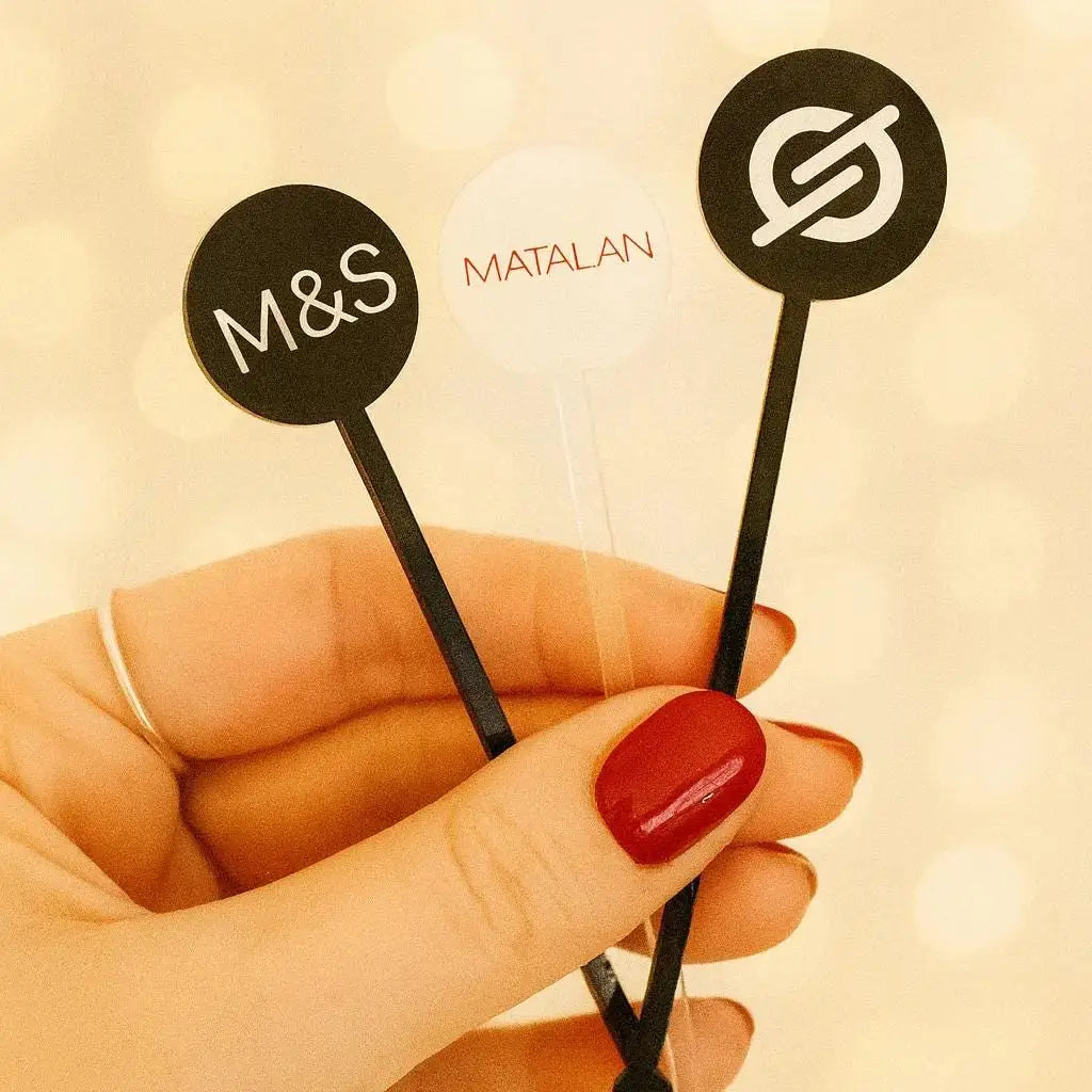 Barware drink stirrer small whisky & martini glass (short acrylic) - business merchandise