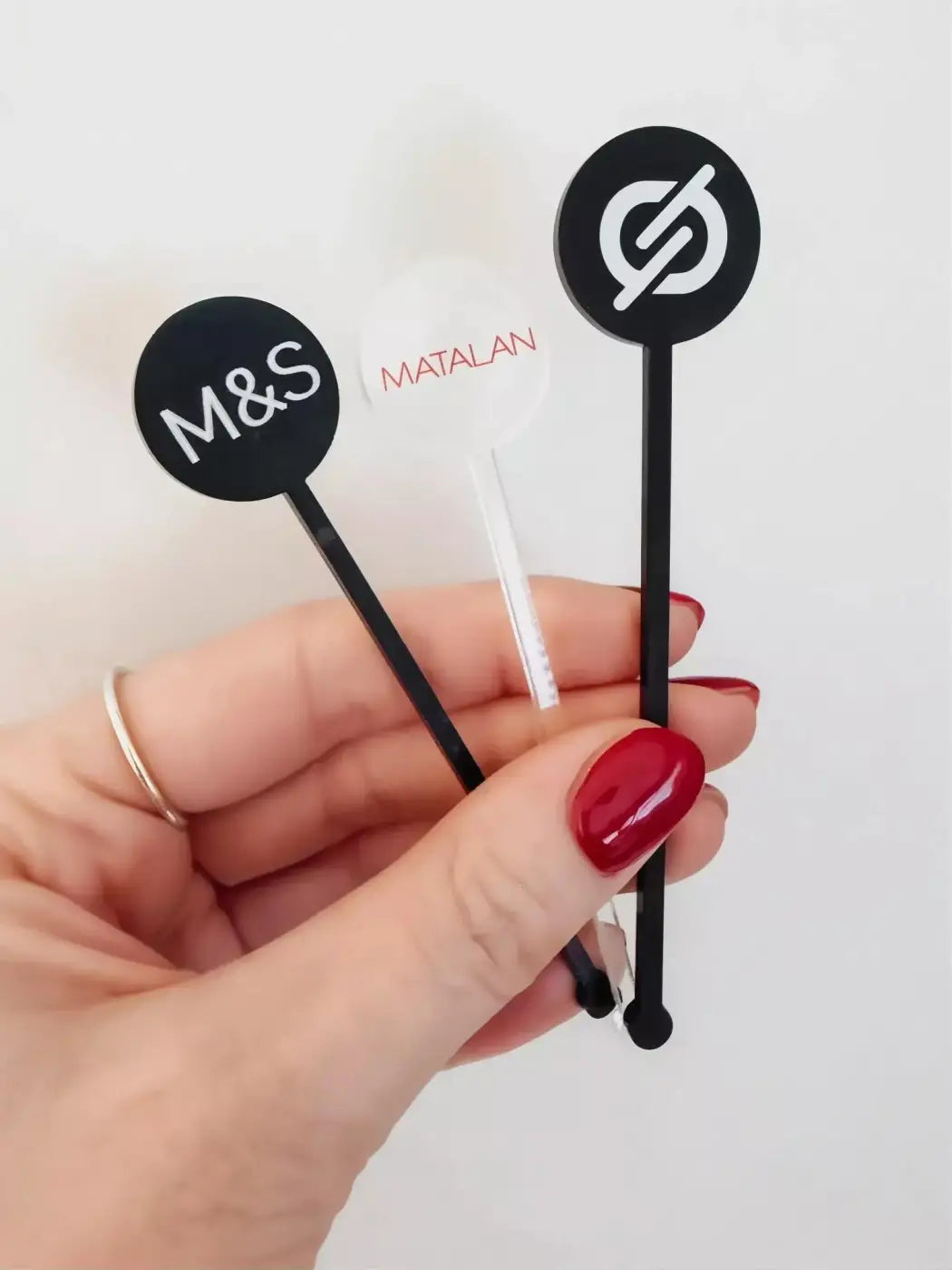 Barware drink stirrer small whisky & martini glass (short acrylic) - business merchandise