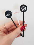 Barware drink stirrer small whisky & martini glass (short acrylic) - business merchandise