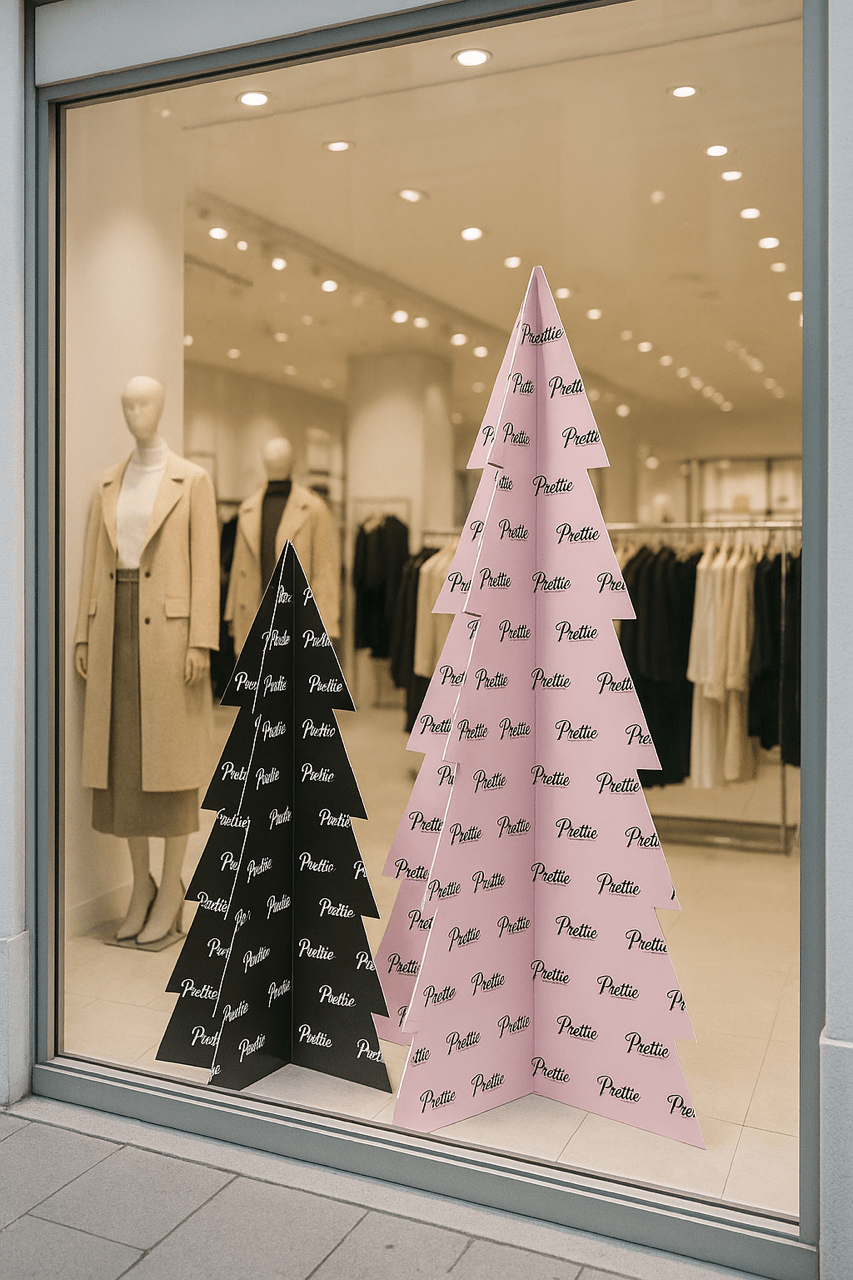 Branded foamboard Christmas Trees designed for Christmas celebrations