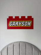 Building block name sign – personalised | custom kids wall art - children’s decor