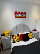Building block name sign – personalised | custom kids wall art - children’s decor
