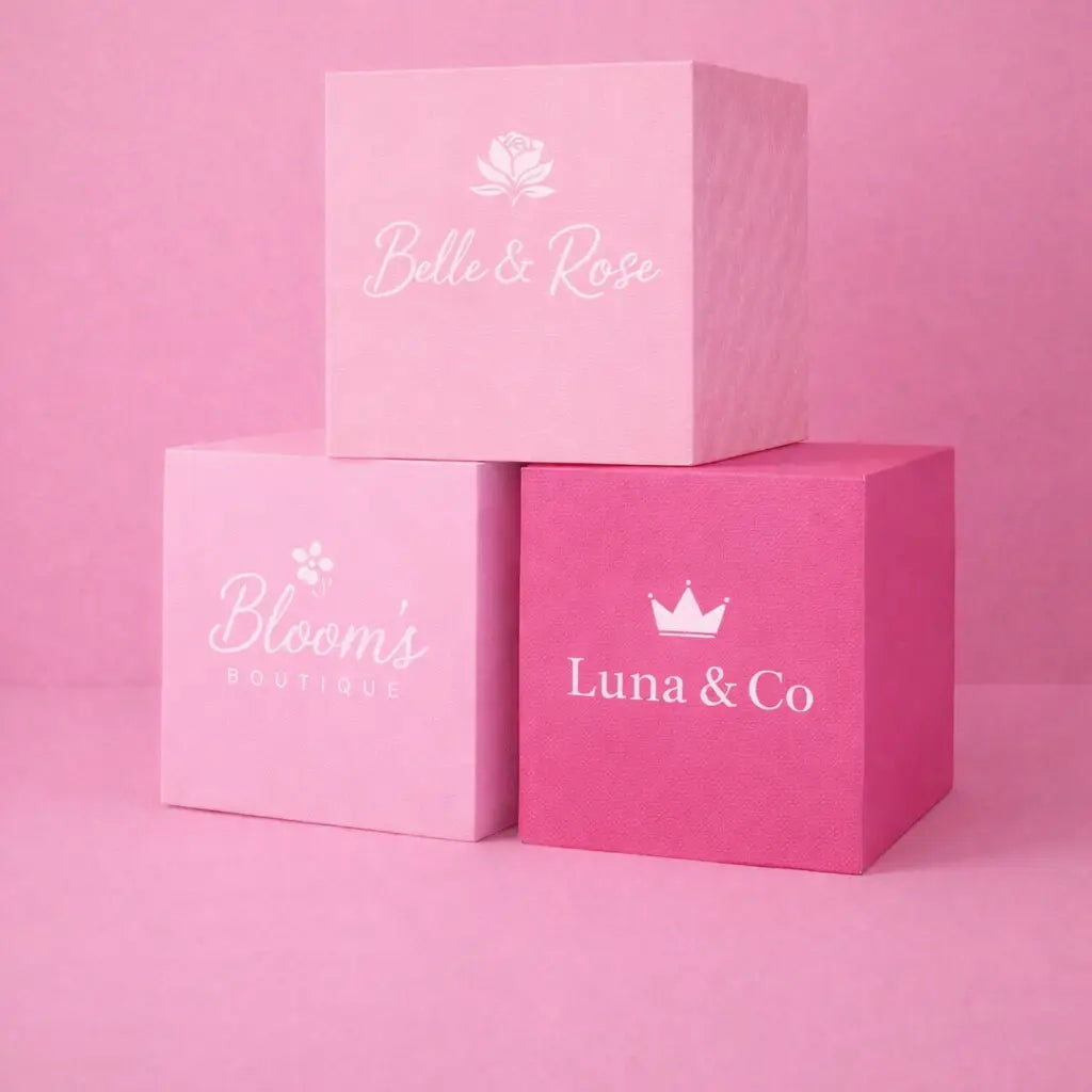 Cardboard display cube: vibrant print portable - indoor - party decor