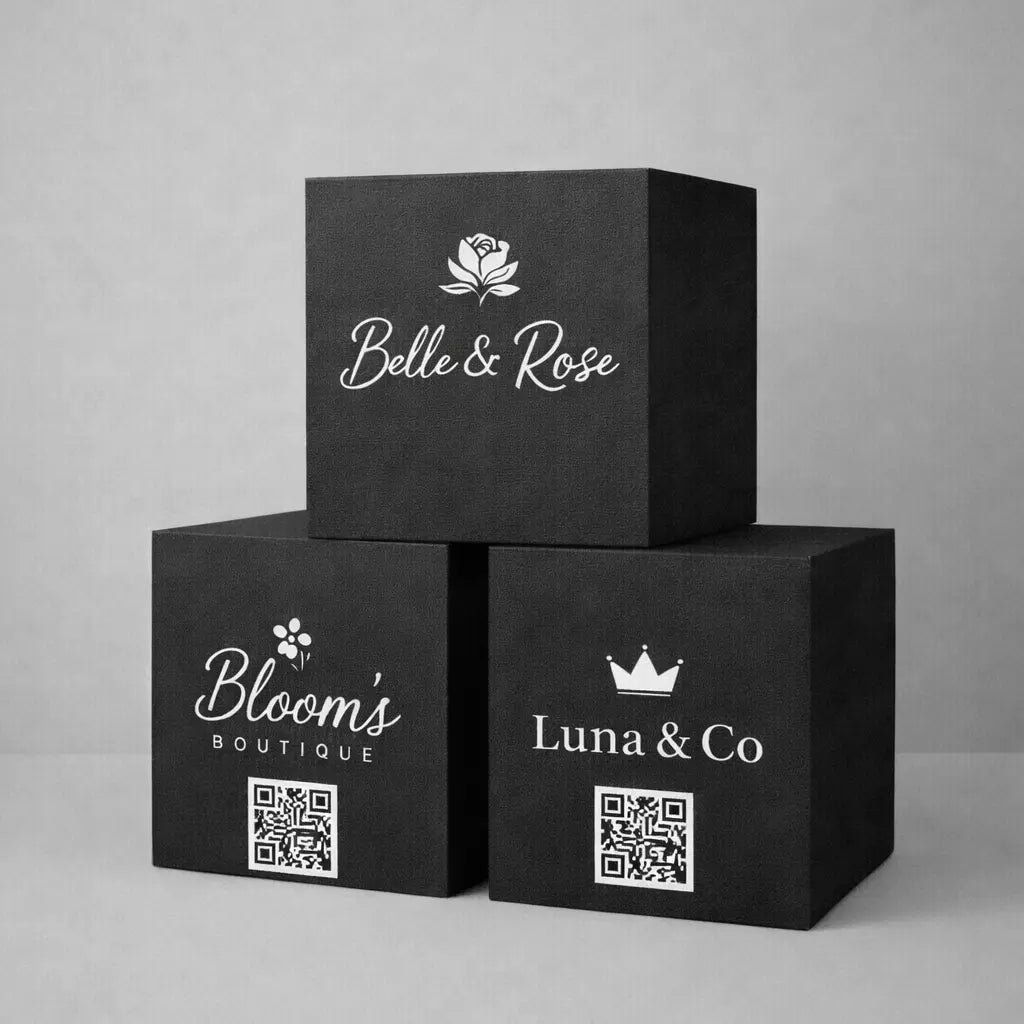 Cardboard display cube: vibrant print portable - indoor - party decor