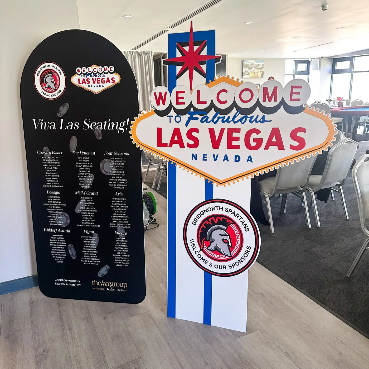 Casino welcome sign - custom foamboard | eco board signage a2 size