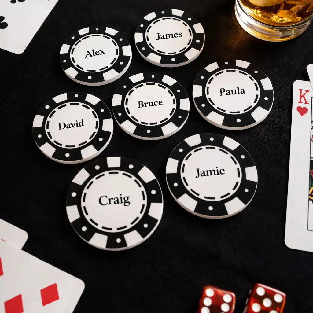 Custom acrylic casino chips – vegas style luxury tokens | personalised event branding