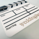 Custom acrylic clapperboard – luxury business logo clipboard | precision cut branding event props