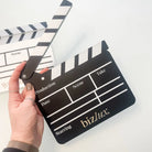 Custom acrylic clapperboard – luxury business logo clipboard | precision cut branding event props