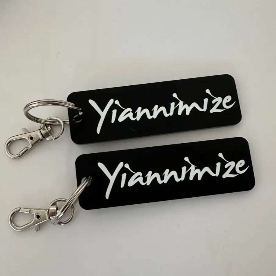 Custom acrylic keyring – precision cut business keychain | logo key holder