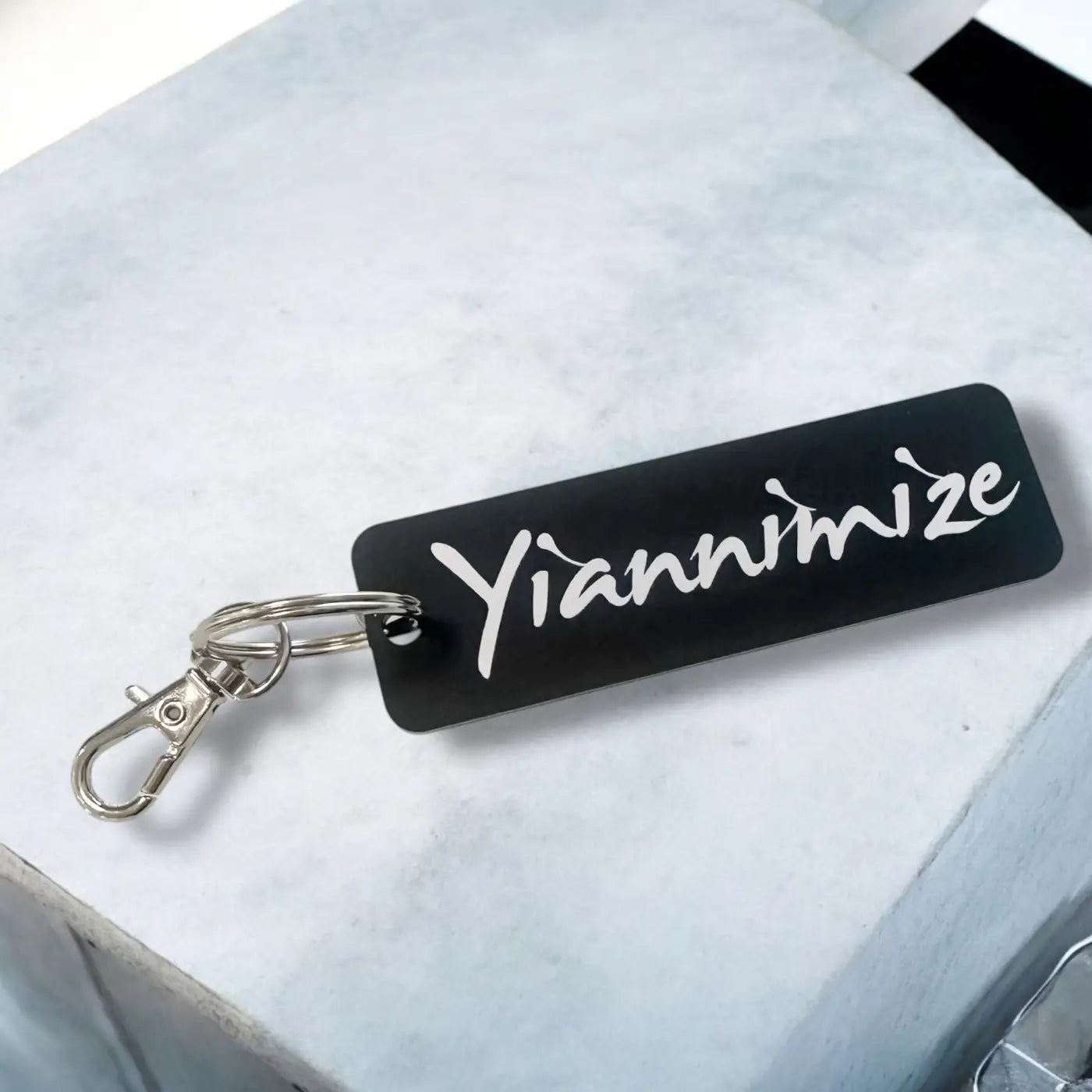 Custom acrylic keyring – precision cut business keychain | logo key holder