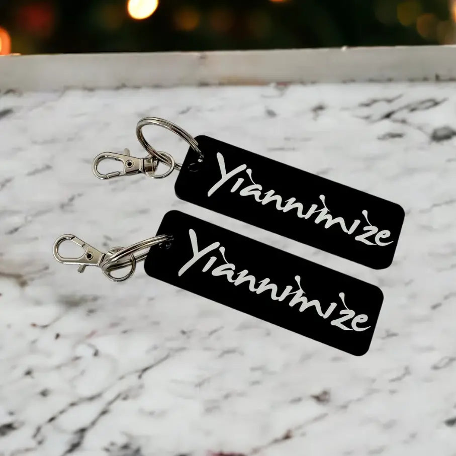 Custom acrylic keyring – precision cut business keychain | logo key holder
