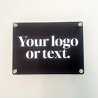 Custom acrylic sign - luxury personalised business branding with premium material & stand