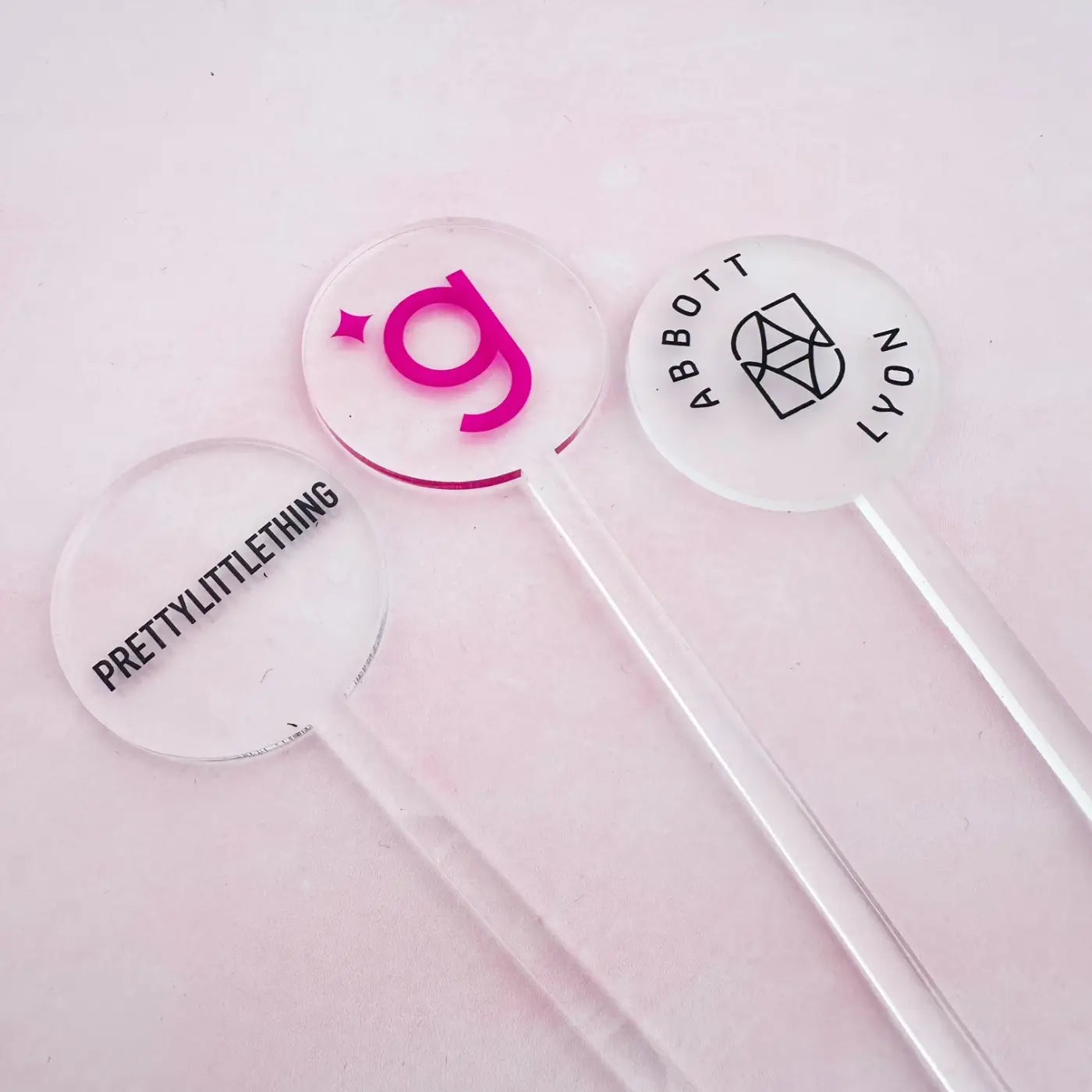Custom acrylic stirrer – luxury business drink stirrers | personalised logo design