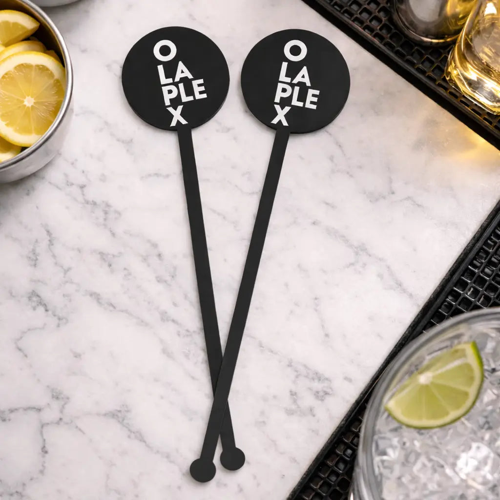 Custom acrylic stirrer – luxury business drink stirrers | personalised logo design