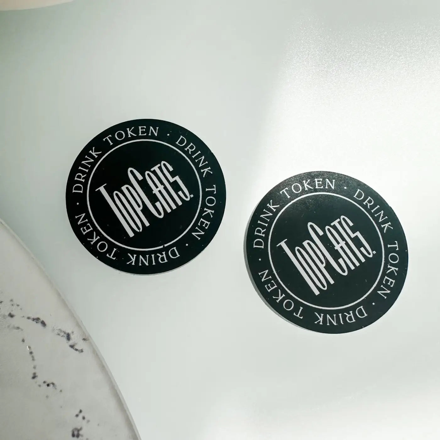 Custom acrylic tokens – precision cut luxury drink for business events uk