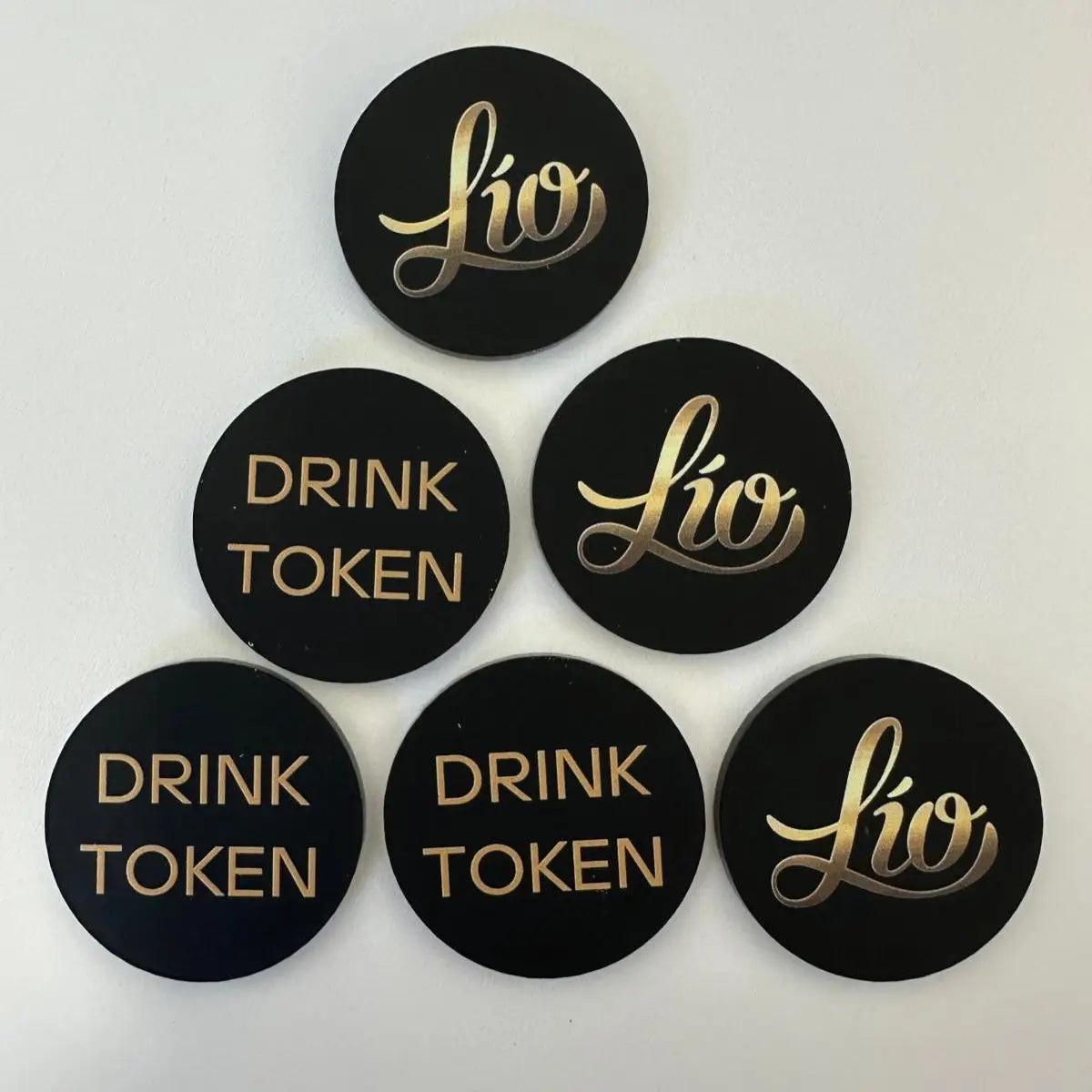 Custom acrylic tokens – precision cut luxury drink for business events uk