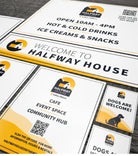 Custom eco board sign | recyclable paperboard - lightweight rigid full colour printing