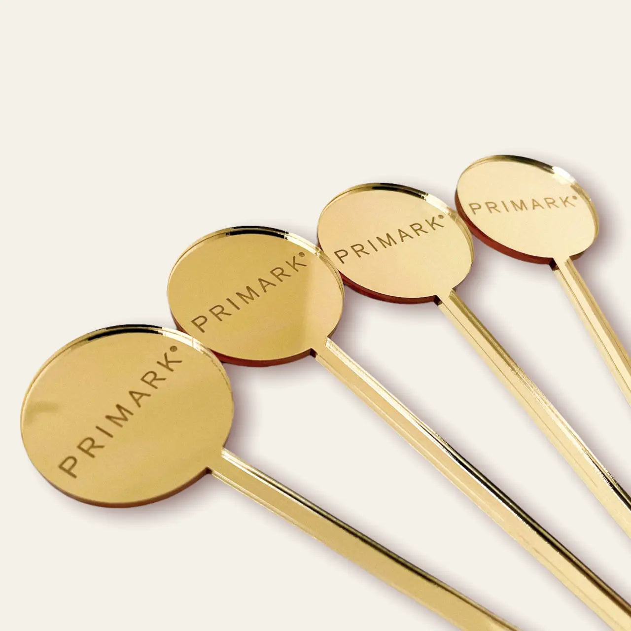 Custom engraved stirrers – precision cut mirror acrylic business drink