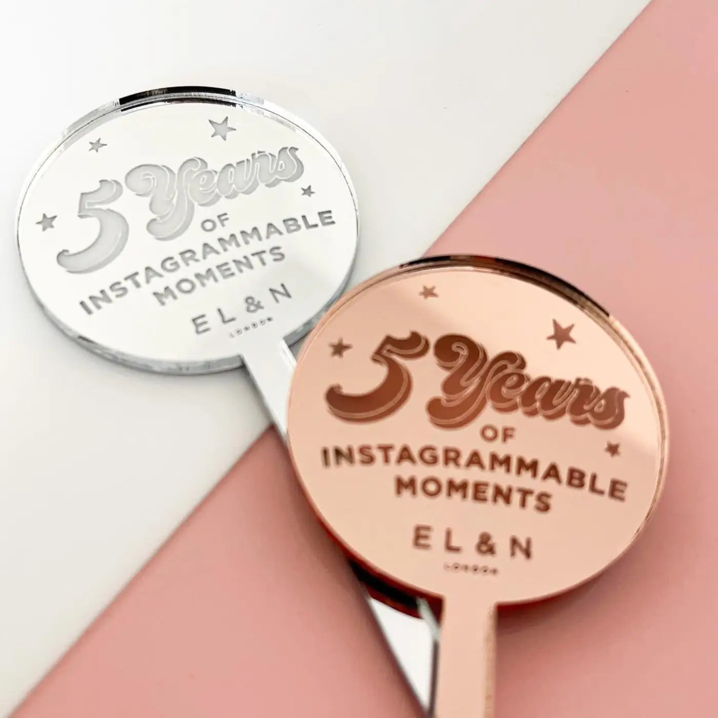 Custom engraved stirrers – precision cut mirror acrylic business drink