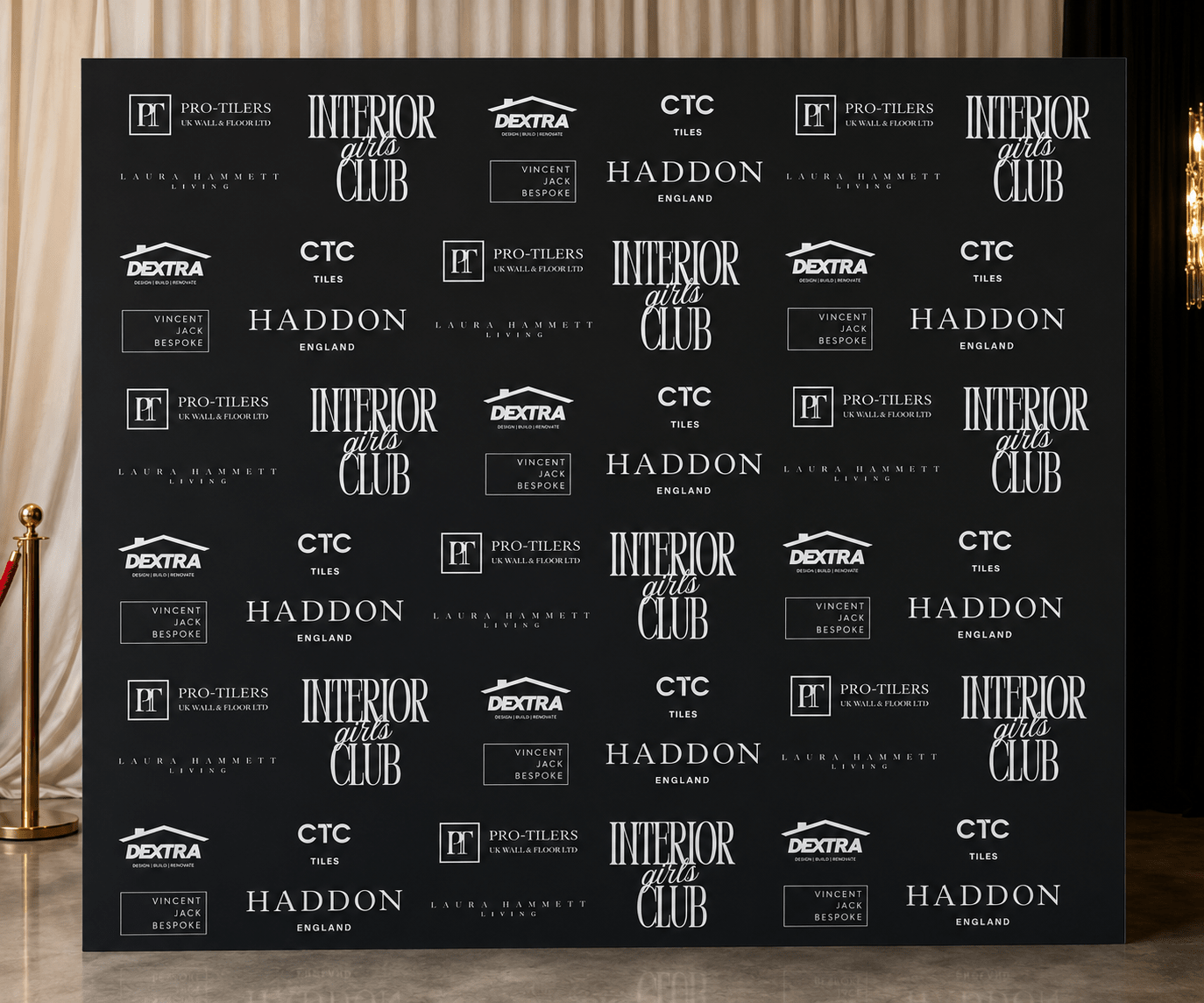 Custom Event Backdrop featuring custom artwork