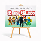 Custom kids birthday sign bundle - welcome party cutout display cube - decor
