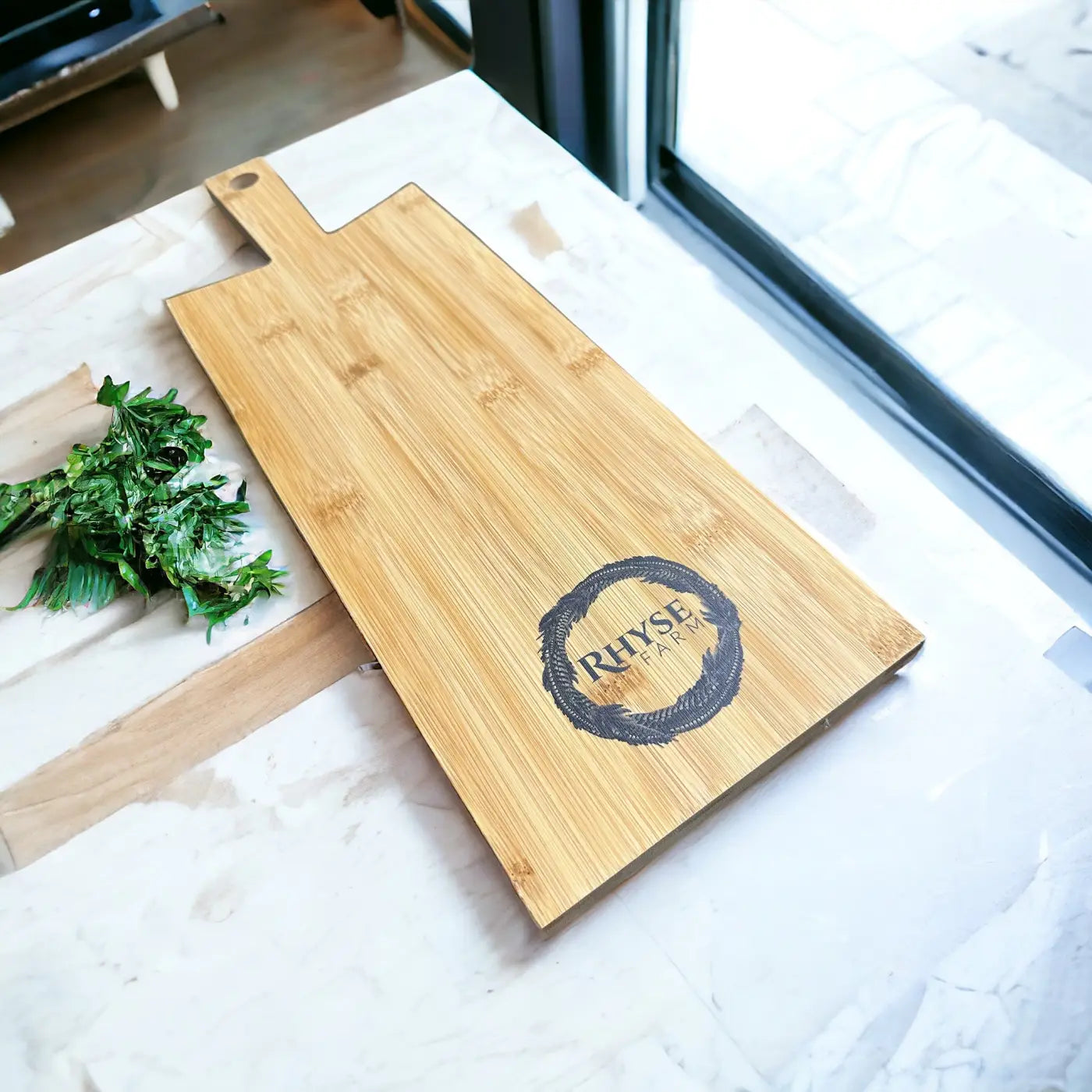 Custom logo cheese board – engraved charcuterie | premium serveware uk
