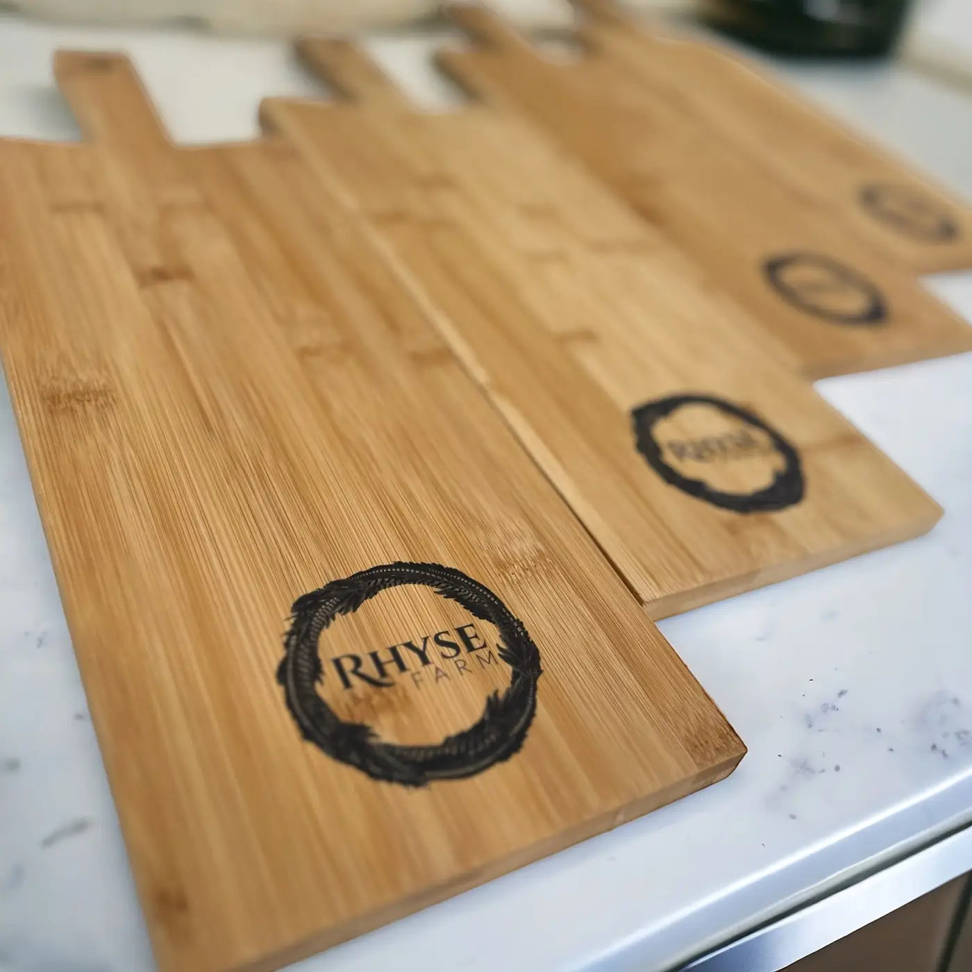 Custom logo cheese board – engraved charcuterie | premium serveware uk