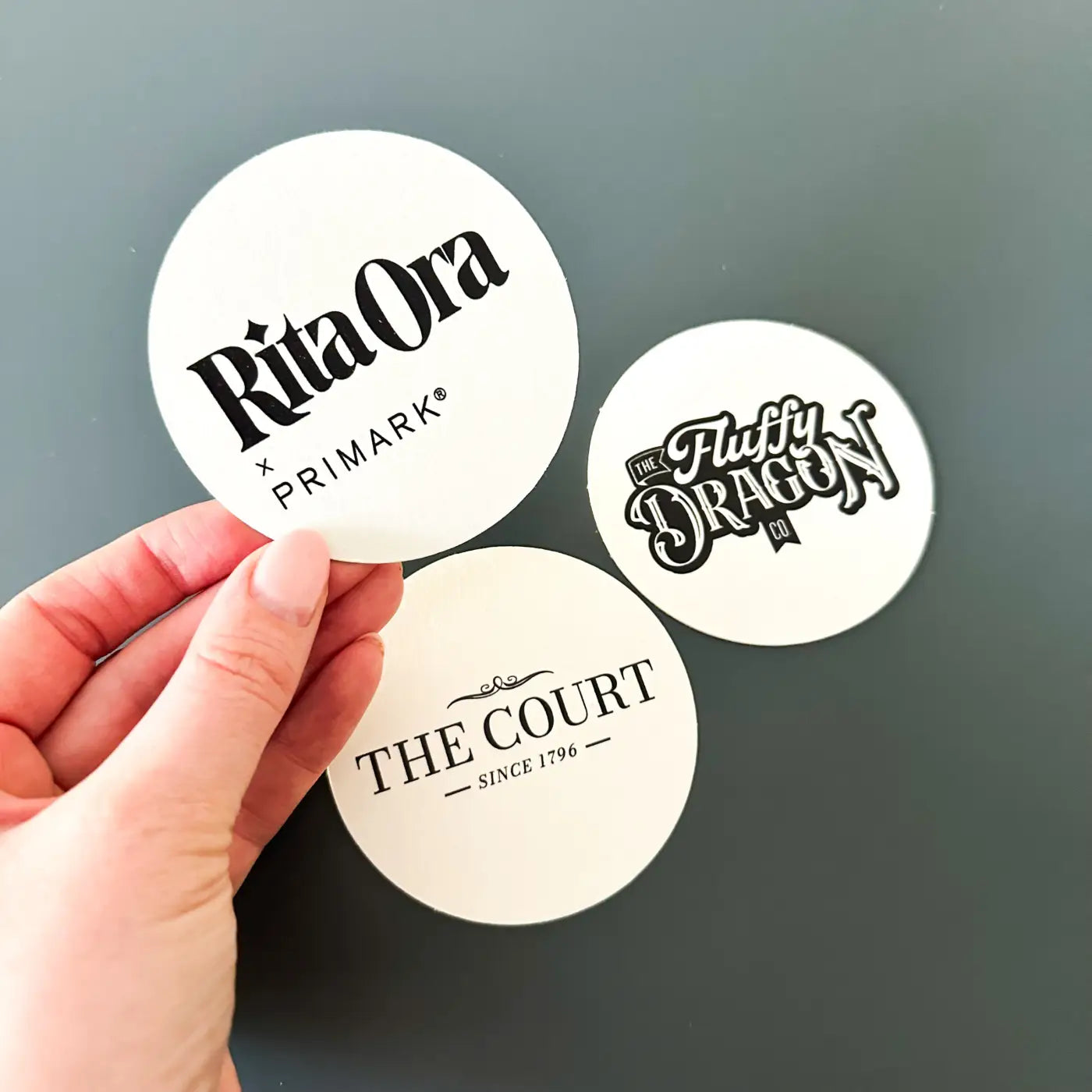Custom logo coasters | premium pulp board - personalised drink mats