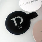 Custom logo coffee stencil - premium acrylic branding tool | made in uk