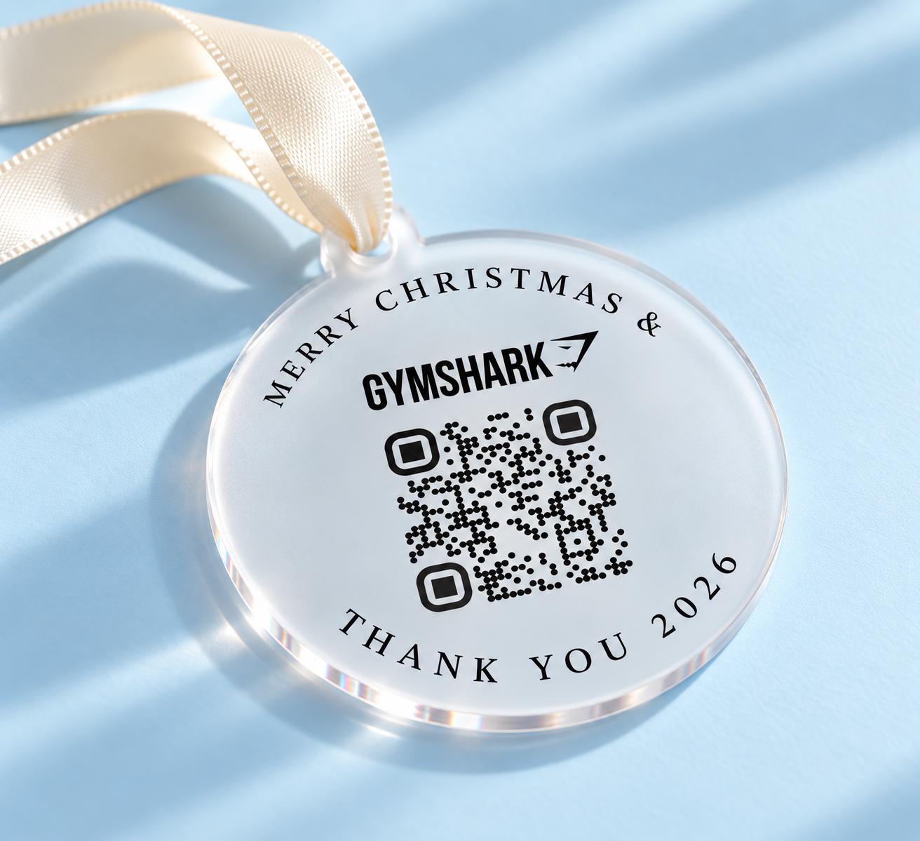 Custom Logo & QR Code Christmas Baubles featuring a custom QR code