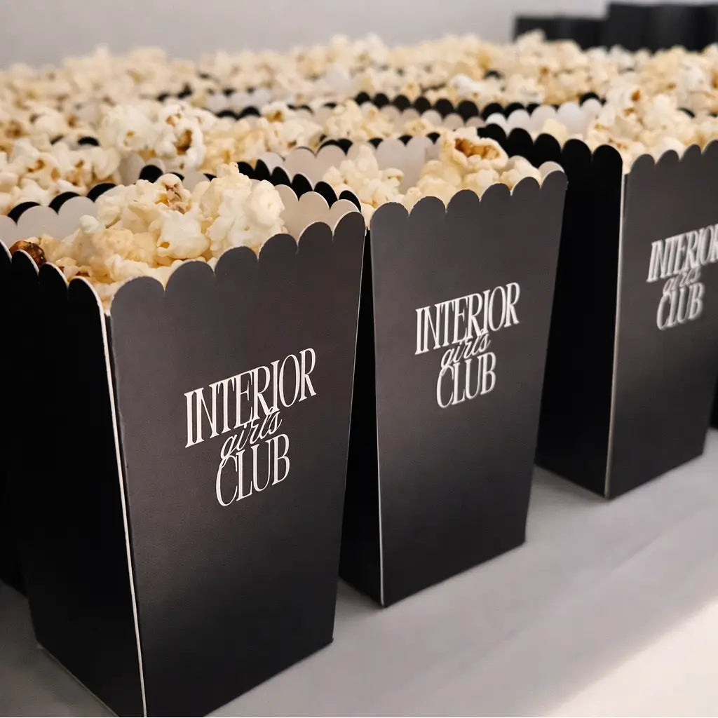 Custom popcorn boxes – branded snack packaging with vibrant full colour print