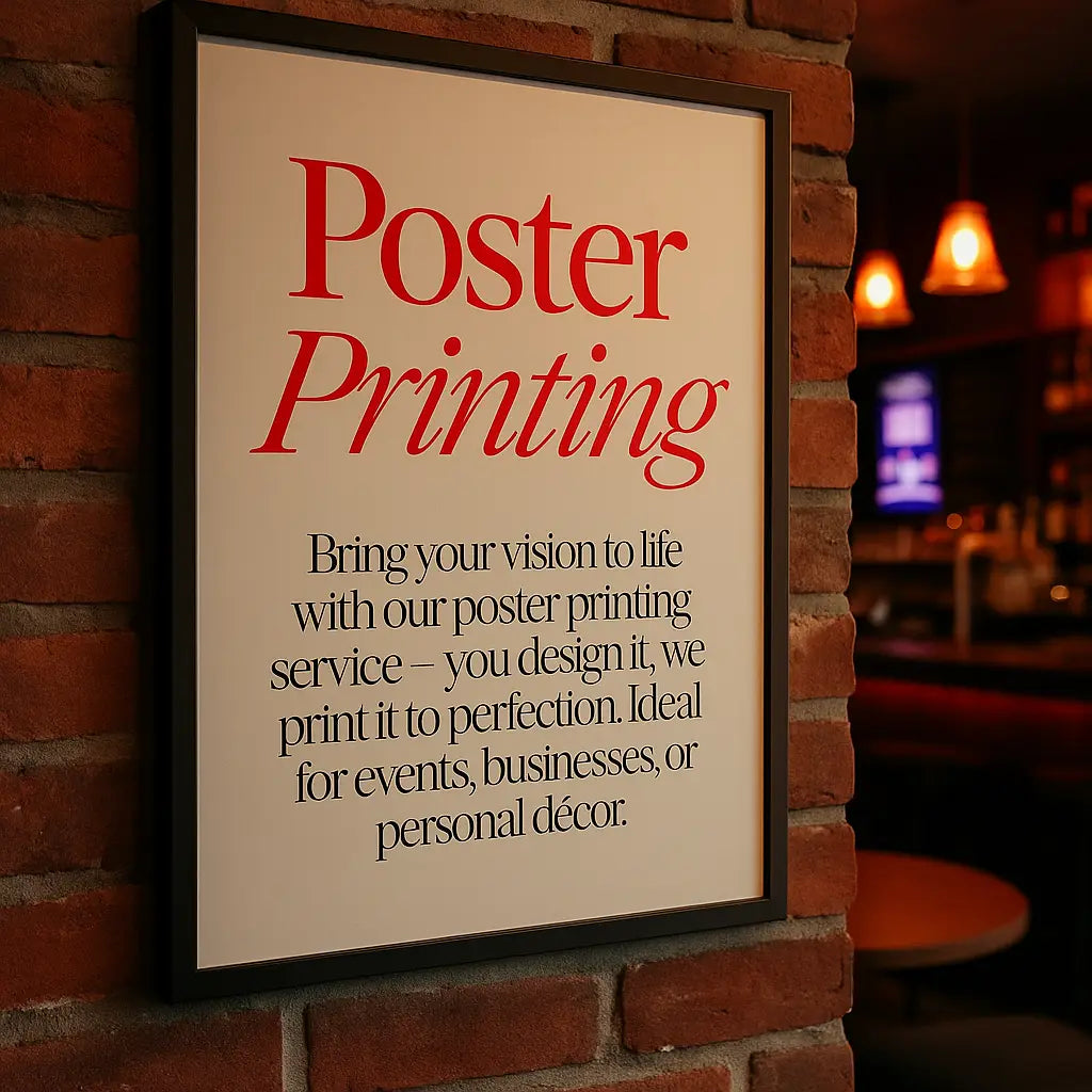 Custom poster printing – luxury print on 200gsm smooth white paper a1 & a2 sizes