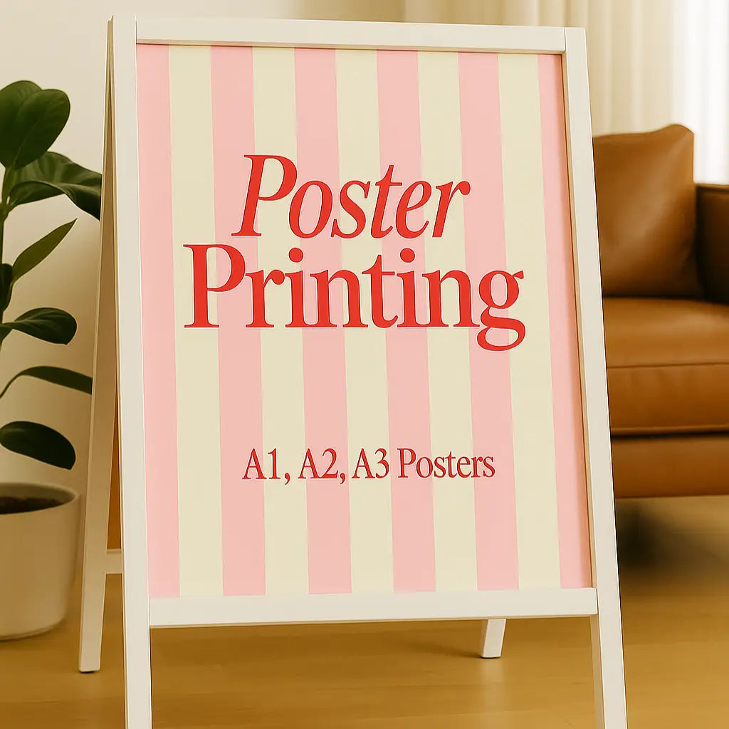 Custom poster printing – luxury print on 200gsm smooth white paper a1 & a2 sizes