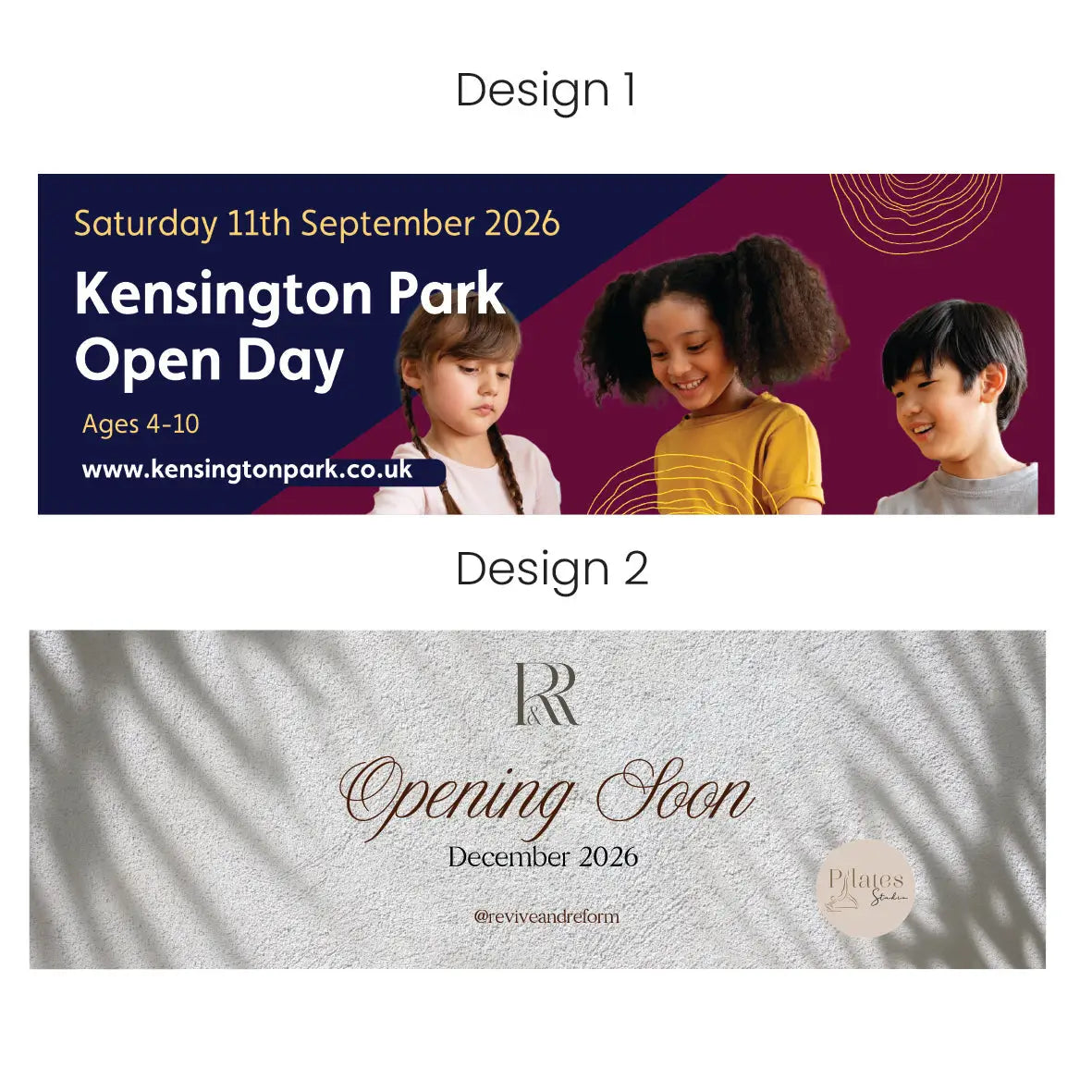 Custom printed banners – luxury pvc mesh & eco material | personalised event branding