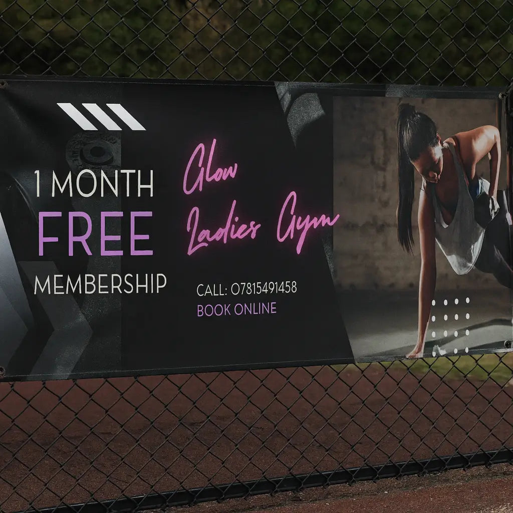 Custom printed banners – luxury pvc mesh & eco material | personalised event branding