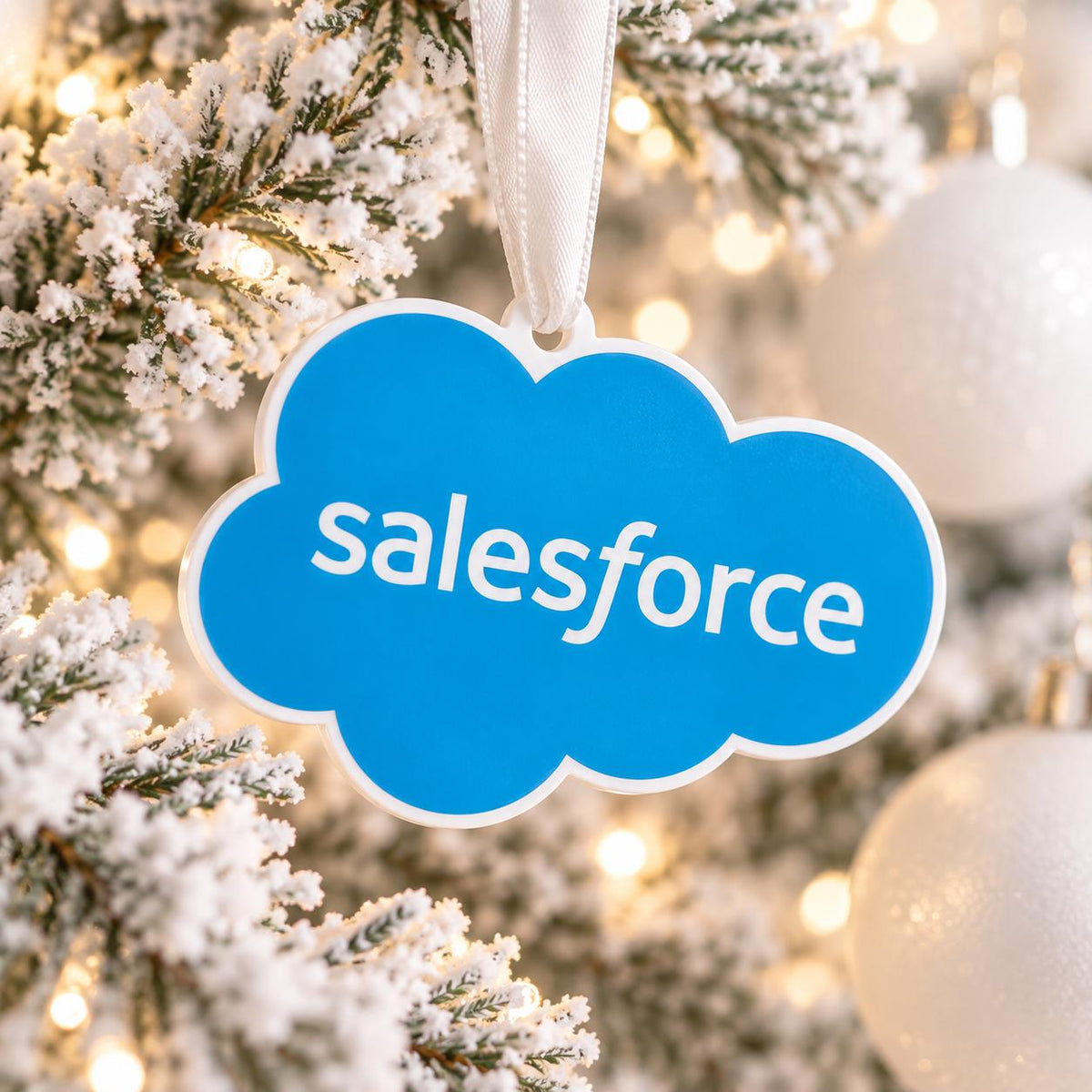 Custom-Shaped Logo Christmas Baubles designed for branded Christmas trees