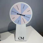 Custom spinning wheel – luxury acrylic desktop prize | personalised spin game uk