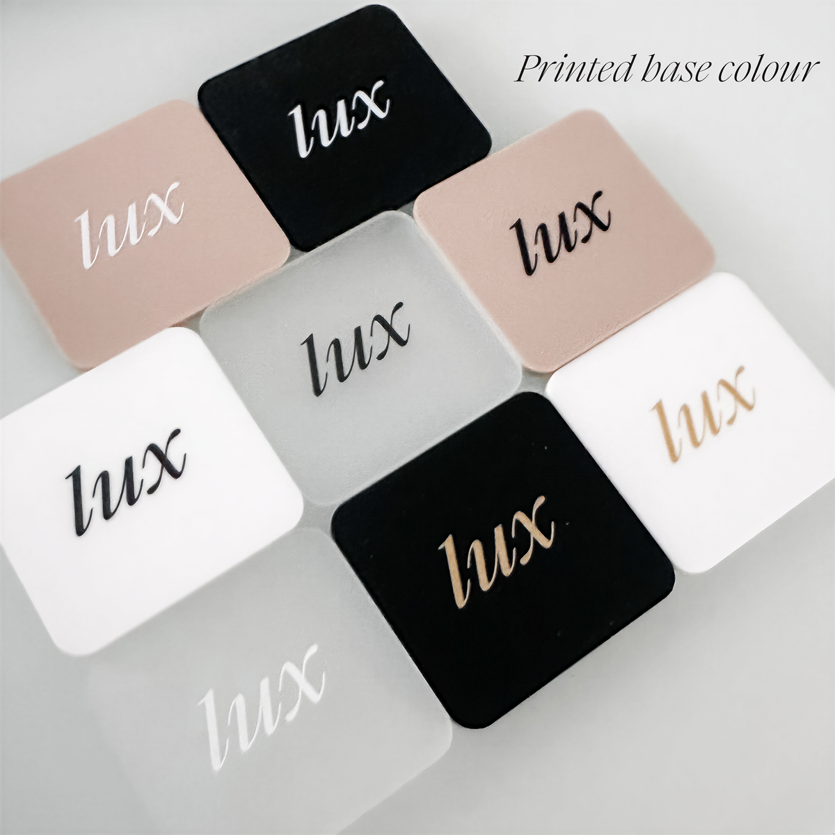Luxury social media sign – custom qr display with business card holder acrylic dome