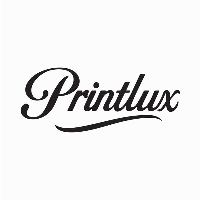 the word "Printlux" written in a cursive font.