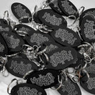 Engraved acrylic keyring – custom branded business keychains | uk made precision cut