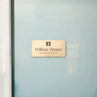 Engraved office door sign – luxury brushed mirror acrylic custom business nameplate
