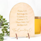 Freestanding price sign – luxury acrylic dome plaque for retail & stall display