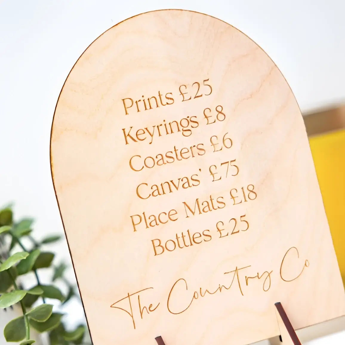 Freestanding price sign – luxury acrylic dome plaque for retail & stall display