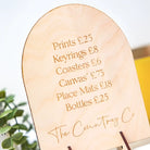 Freestanding price sign – luxury acrylic dome plaque for retail & stall display