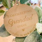 Wood Engraved In Loving Memory  Hanging Tags 