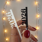 Drinks Stirrer: New Year 2026 - black or white