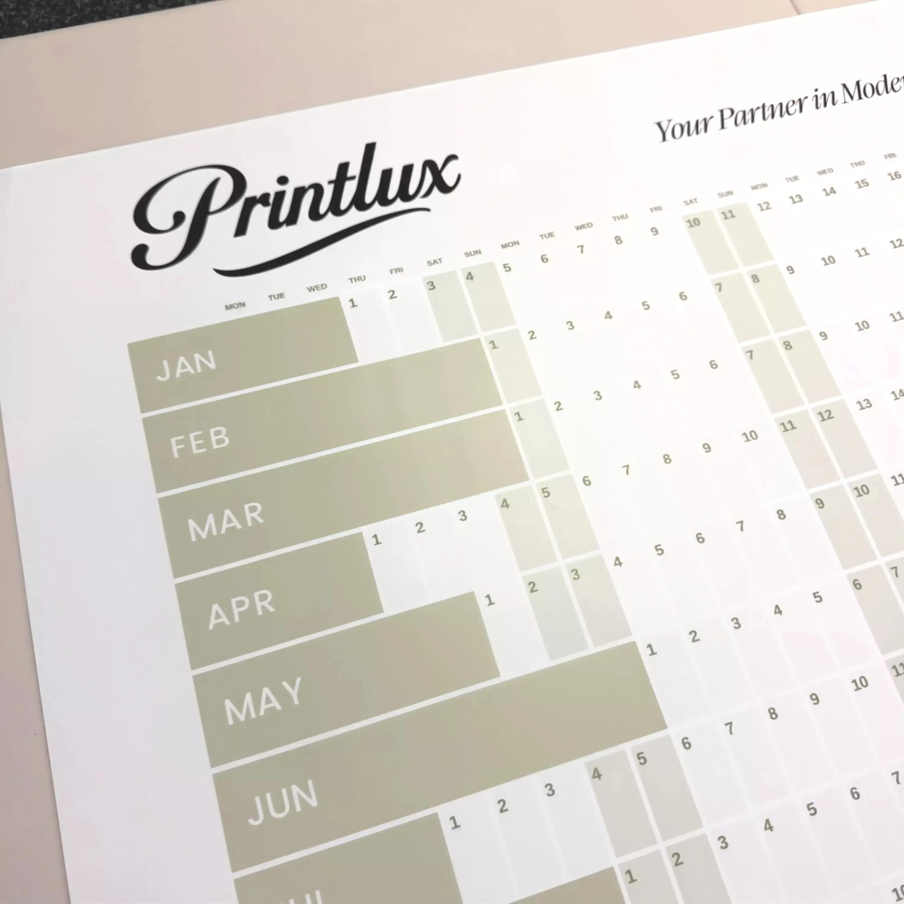 Business Wall Calendar: Large Eco-Friendly Planner - Custom Logo Option - Promotional