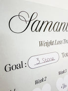 Weight Loss Tracker: 20 Weeks Slimming Chart - A4 & A3 Print