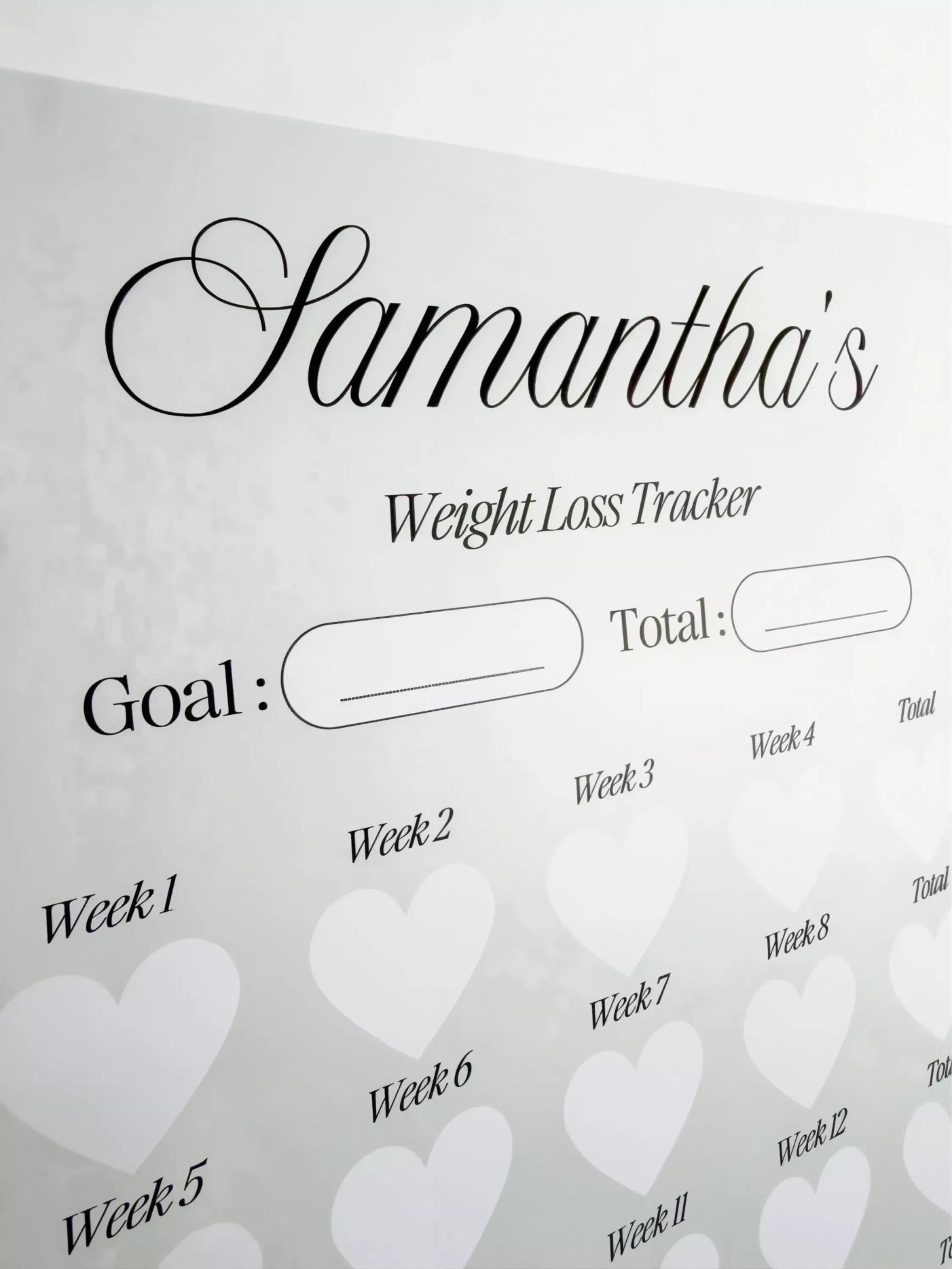 Weight Loss Tracker: 20 Weeks Slimming Chart - A4 & A3 Print
